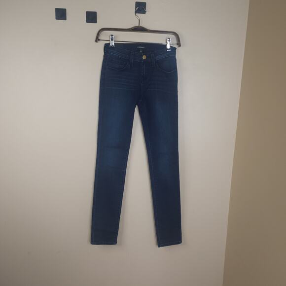 J Brand Mid Rise Skinny Dark Wash Blue Jeans in Sway Size 23 - Picture 1 of 13